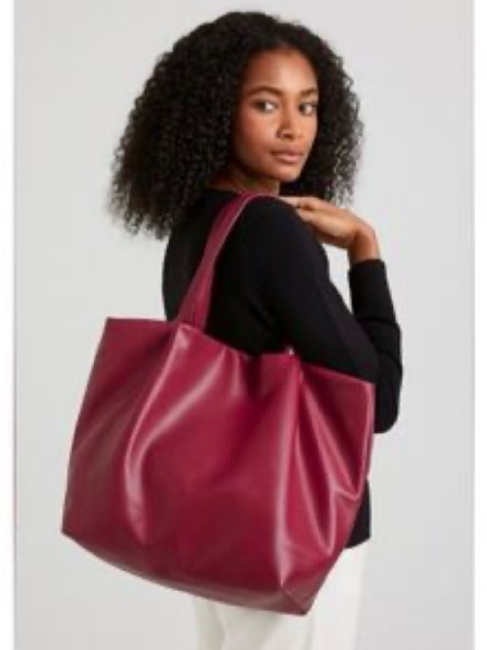 Neiman Marcus Burgundy Tote
